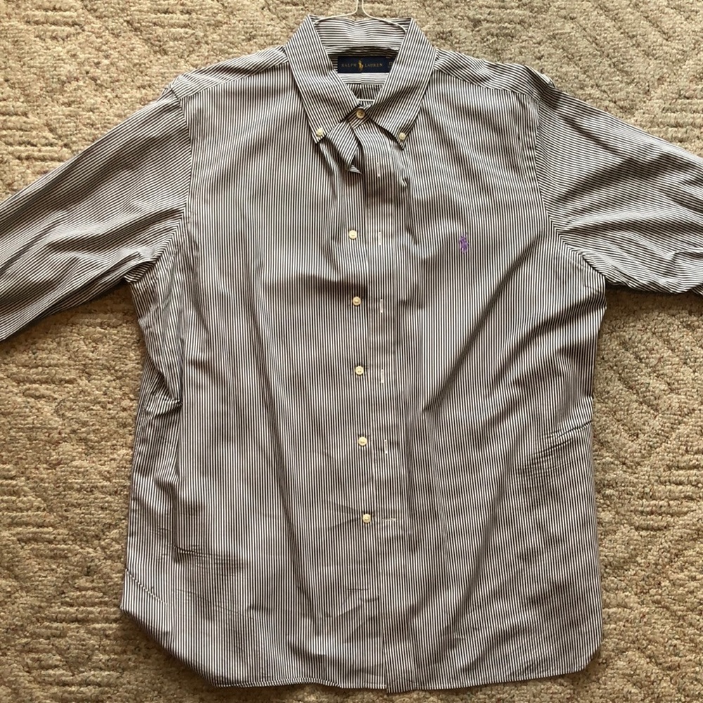 Ralph Lauren Black & White Pin stripe button down